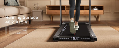 2.5 HP Quite Brushless, Folding Treadmill with Pulse Sensors
