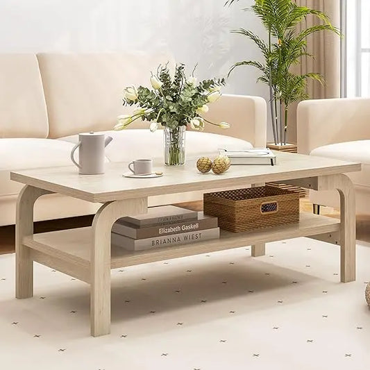2-Tier Coffee Table with Storage