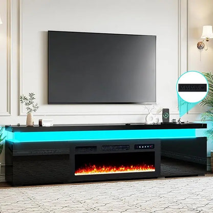 85’’ Fireplace TV Stand, Modern Entertainment Center
