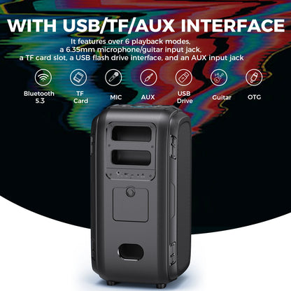 250W PEAK Large Bluetooth Speaker Massive 120dB/12