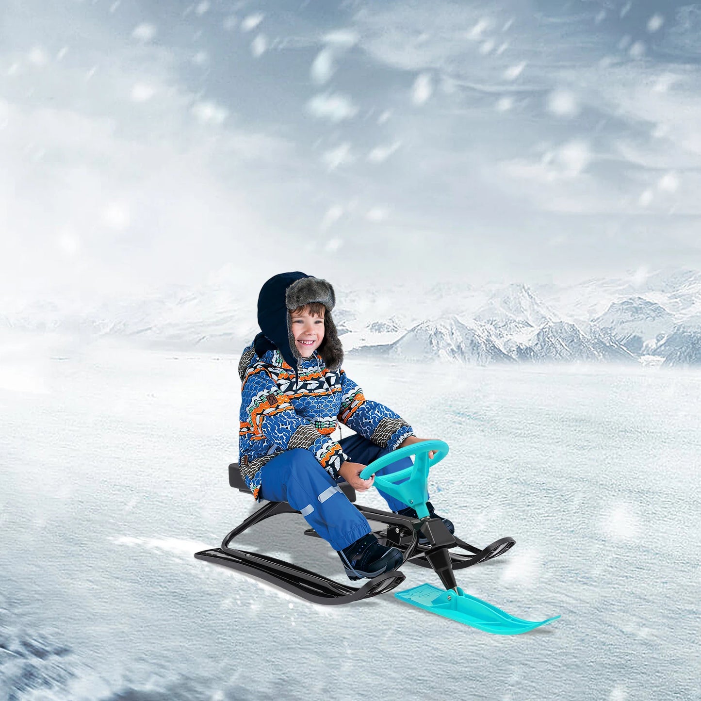 114*50*38cm Snow Racer Sled Slider Board