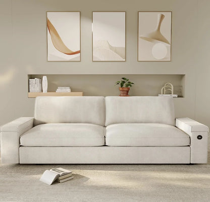 Modern Sofas Oversized Loveseat Sofa with Storage and 2 USB Charging