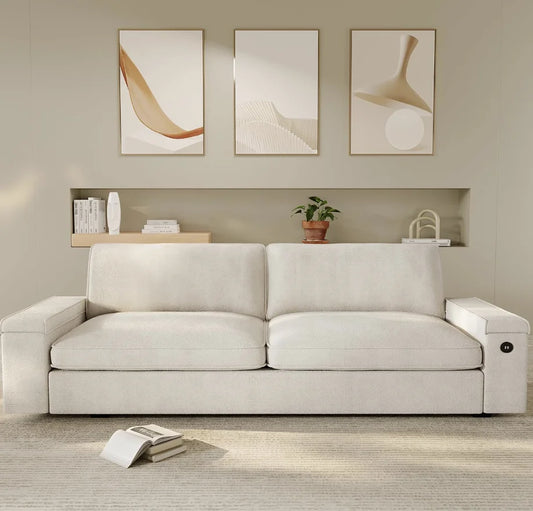 Modern Sofas Oversized Loveseat Sofa with Storage and 2 USB Charging