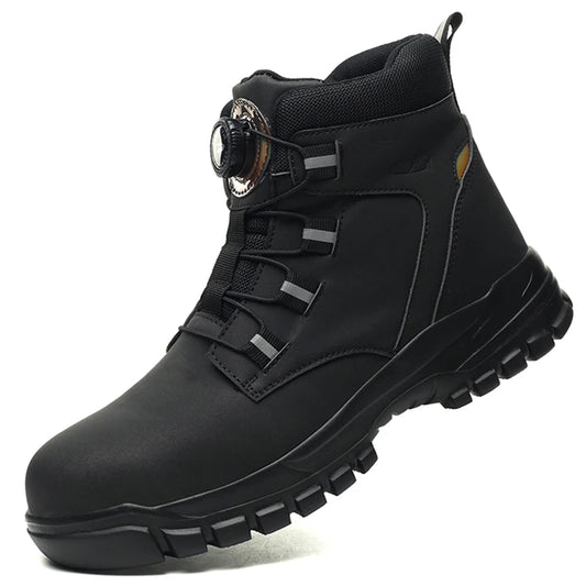 High Top Steel Toe Boots Slip Resistant Anti-Puncture