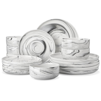 18/36-Piece Ceramic Plate Porcelain Dinnerware Set