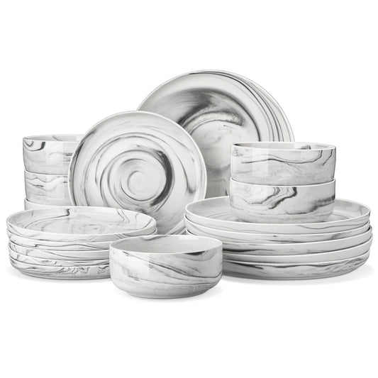 18/36-Piece Ceramic Plate Porcelain Dinnerware Set