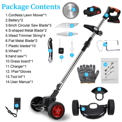 Electric Lawn Mower Cordless Grass Trimmer