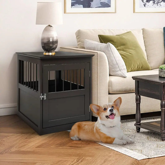 Wooden Dog Kennel Night Stand End Table