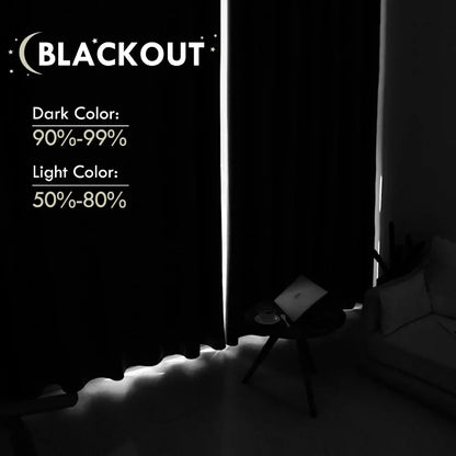 1 Panel Black Out Curtains Panels Drapes for Living Room Bedroom