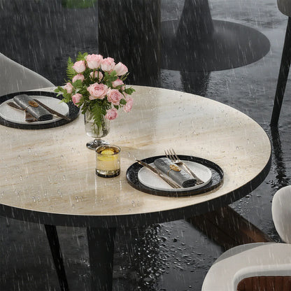 Leisure Round Coffee Table for 2-3 People