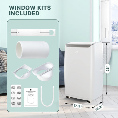12000 BTU Portable Room Air Conditioners with Multi-Speed Fan