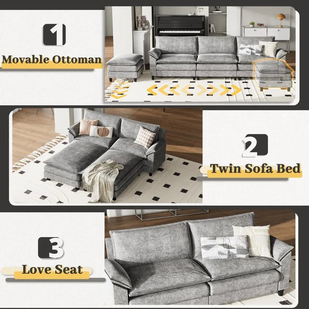 Modular Sectional Loveseat Sofa