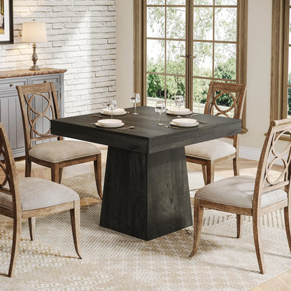 31.5-Inch Small Dinner Table with Sturdy Pedestal Base