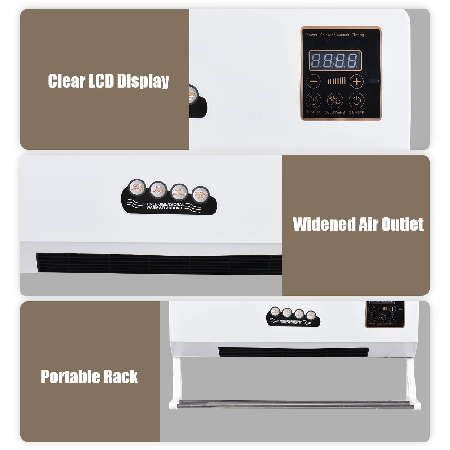 2-in-1 Air Conditioner Heater and Fan Combo