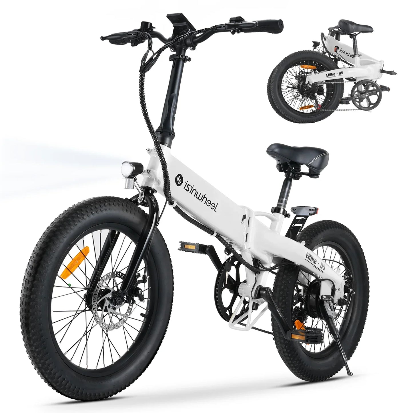 Foldable Electric Bicycle 20-inch tire with 5-Speed Transmission