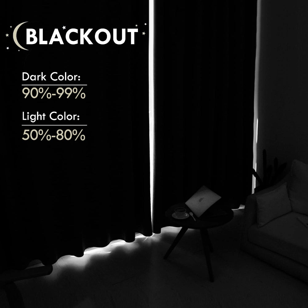 1 Panel Black Out Curtains Panels Drapes for Living Room Bedroom
