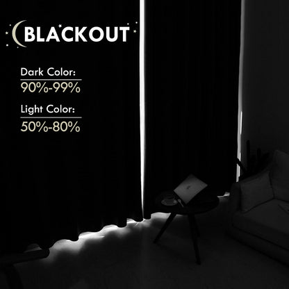 1 Panel Black Out Curtains Panels Drapes for Living Room Bedroom