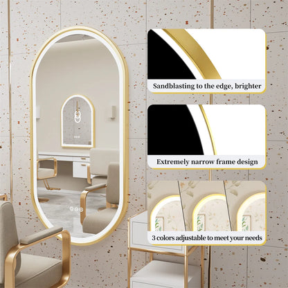 Luxury Oval Led Illuminated Bathroom Mirror