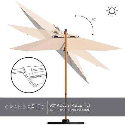 10FT Patio Offset Umbrella for Patio, Garden, Deck