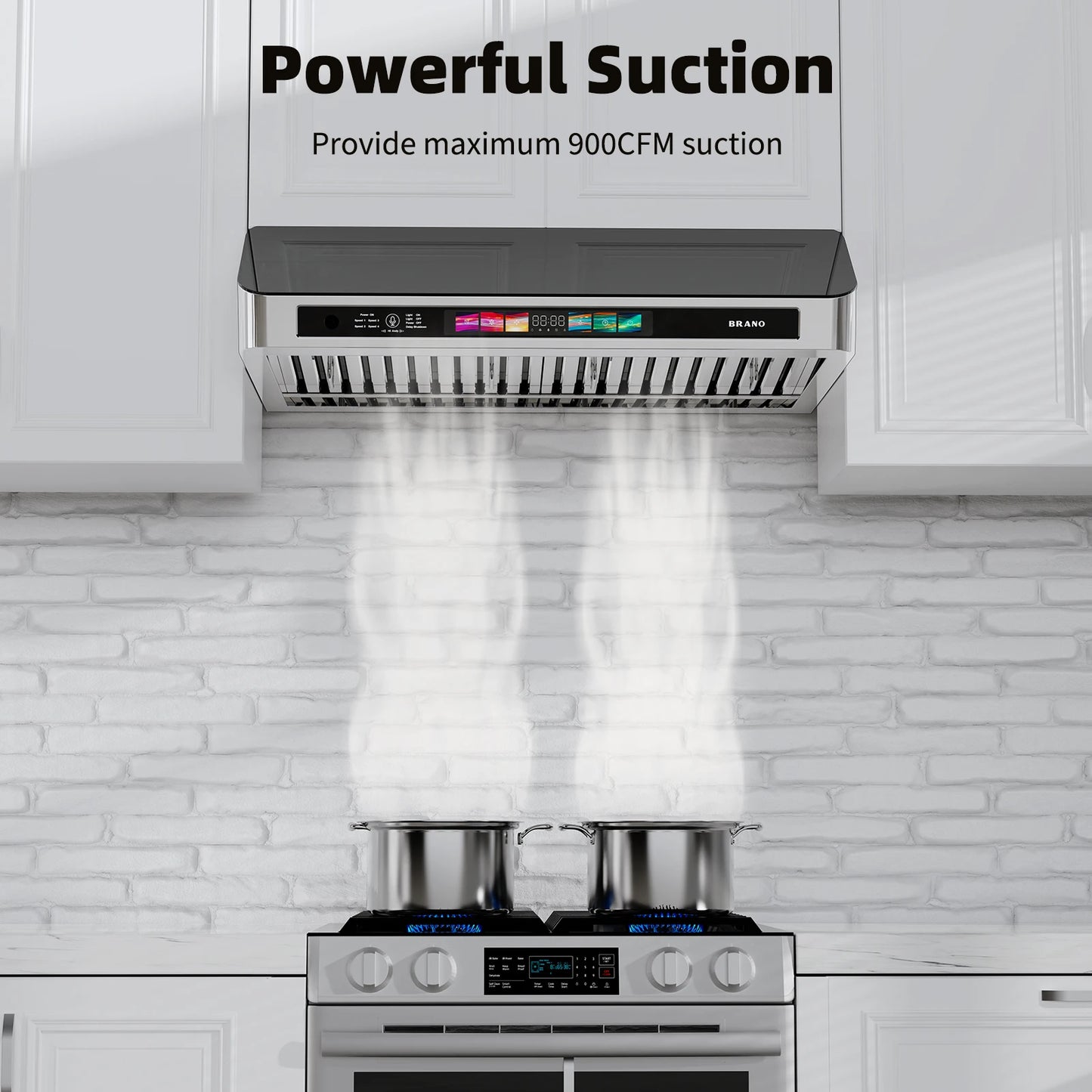 30/36 Inch Under Cabinet Range Hood with Voice/Gesture/Touch Control