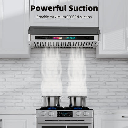 30/36 Inch Under Cabinet Range Hood with Voice/Gesture/Touch Control