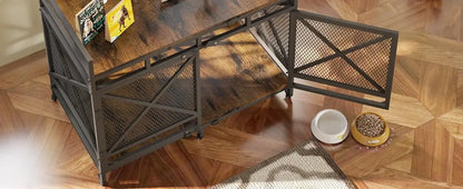Heavy Duty Dogs Furniture Indoor Wire Dog Cage with Caster Wheels