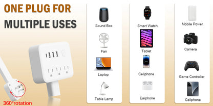 3 Style Retractable Sockets Adjustable Electrical Outlet Extender