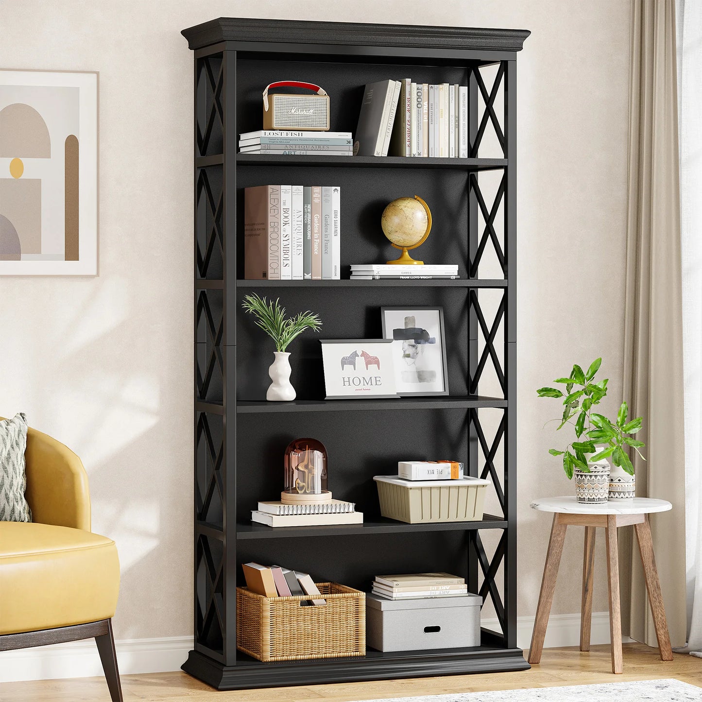 71 Inches Industrial Bookshelf