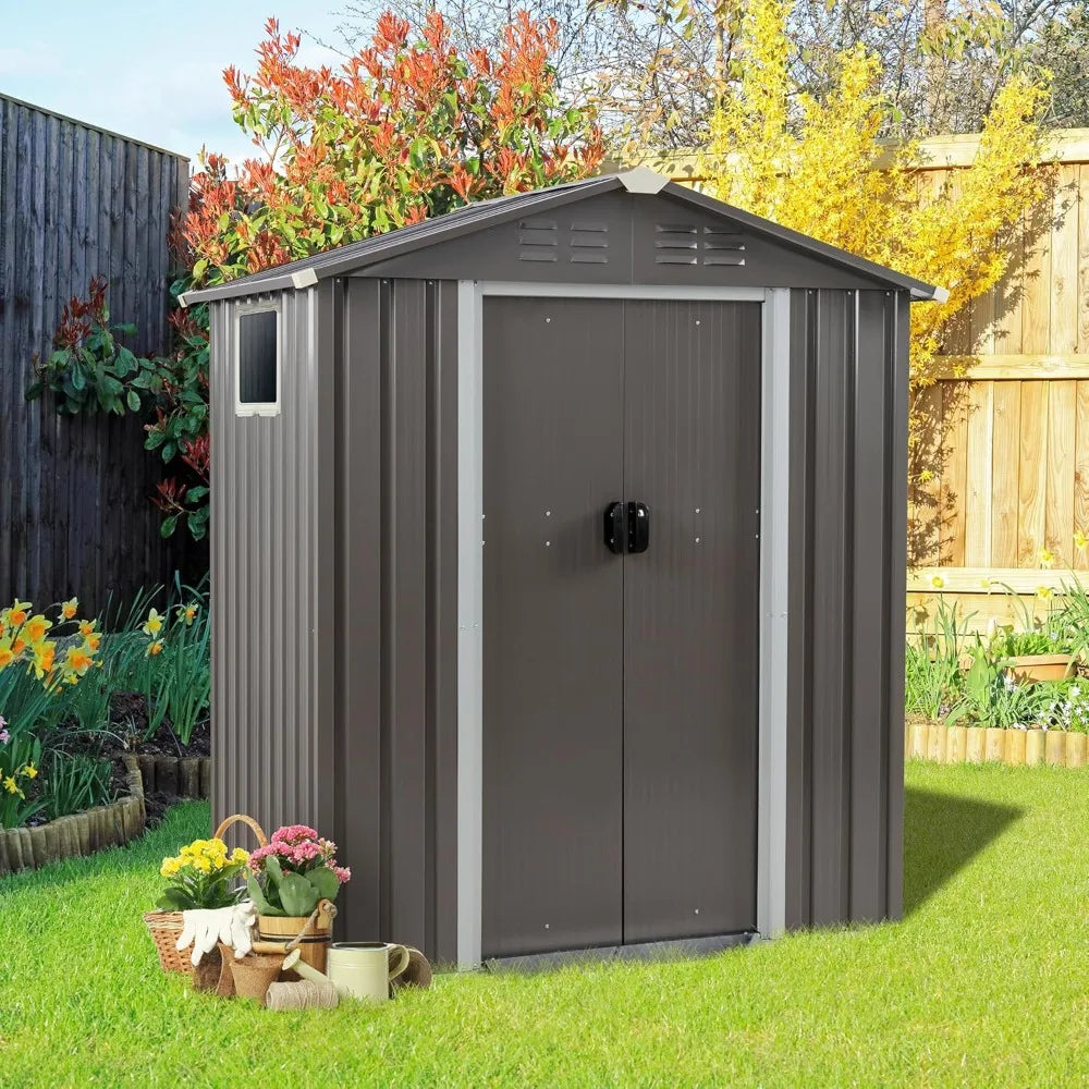 5 x 3 x 6 FT Outdoor Storage Shed, with Side Window