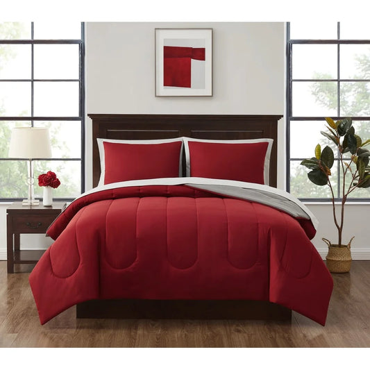 Full Size 7 Piece Reversible Comforter Set