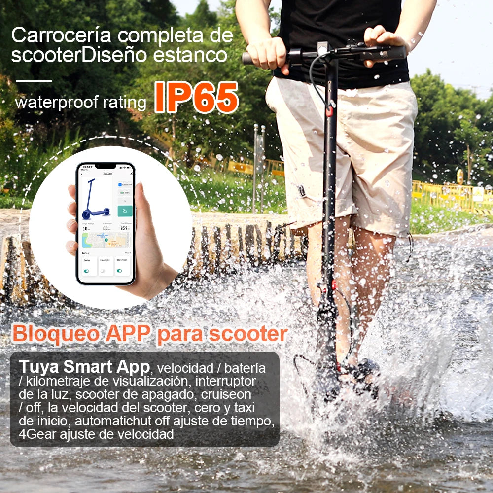350W 19mph waterproof Electric Scooter with Shock-absorbing
