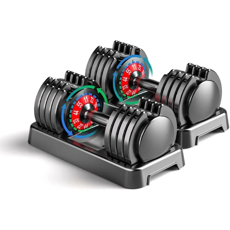 25/55lbs Adjustable Dumbbells Set,