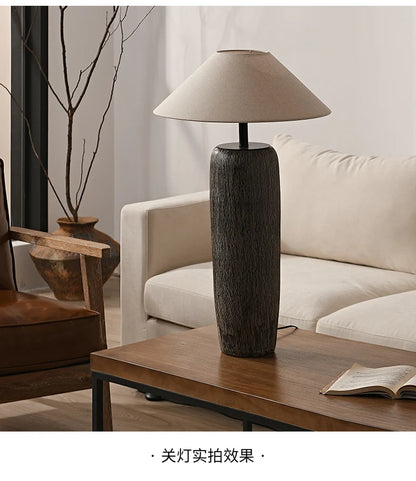 Ceramic Lamp Wabi Sabi Style Vintage Japanese Floor Lamp