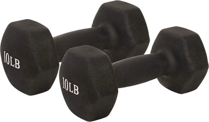 10-bls. Neoprene Coated Hex Dumbbells