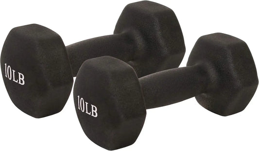 10-bls. Neoprene Coated Hex Dumbbells