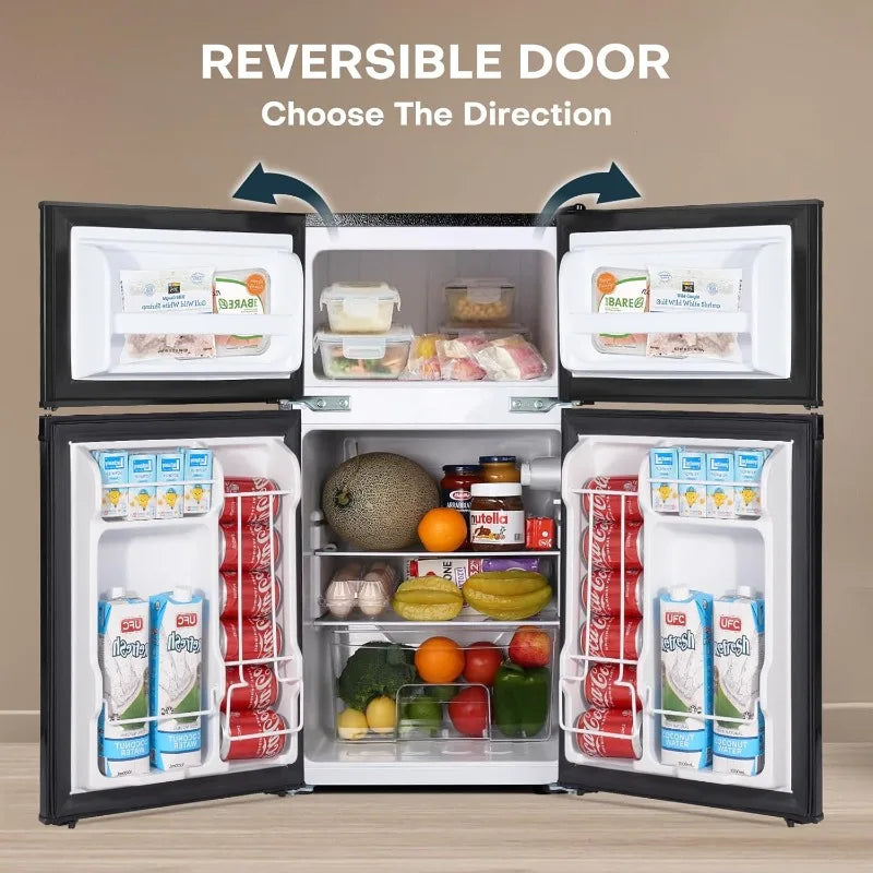 3.1 Cu.Ft Mini Double Door Small Fridge