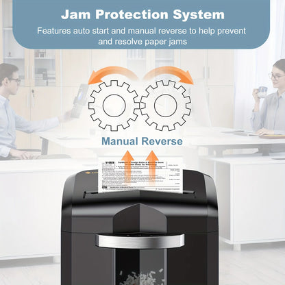12-Sheet Micro Cut Paper Shredder with Pullout Wastebin.