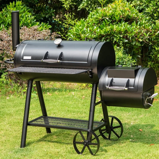 Heavy-Duty Charcoal Smoker Grill with Offset Smoker