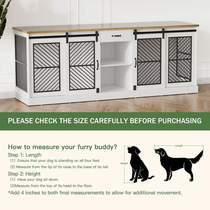 86.6" Heavy-Duty Doghouse as Entertainment Center