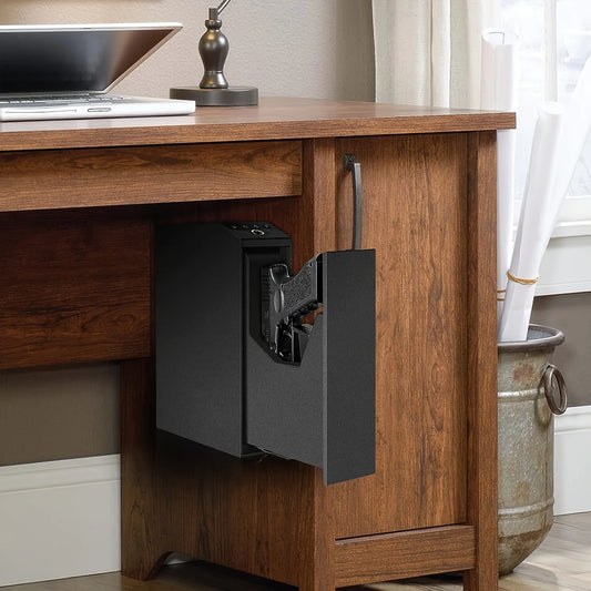 Biometric Slider Handgun Gun Safe for Nightstand, Desk, Bed Side