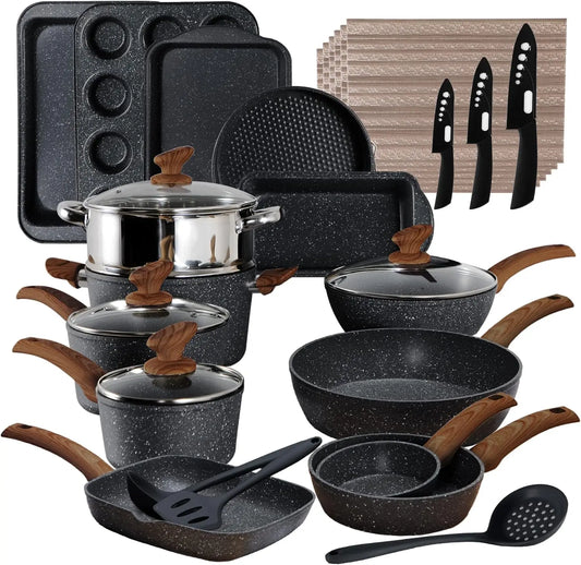 30 Piece Induction Cookware & Bakeware Set