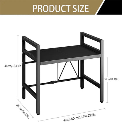 Adjustable Space-Saving Microwave Rack & Storage Organizer