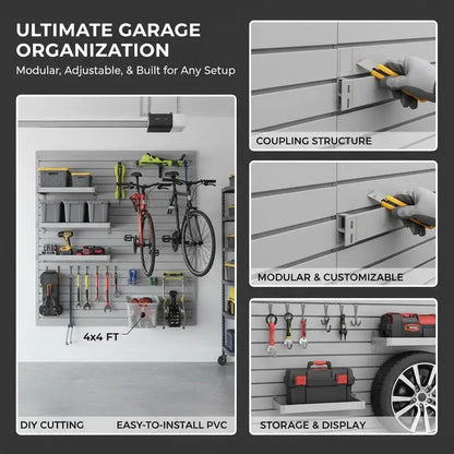 Tool wall 1230x1235x20mm grey wall organizer