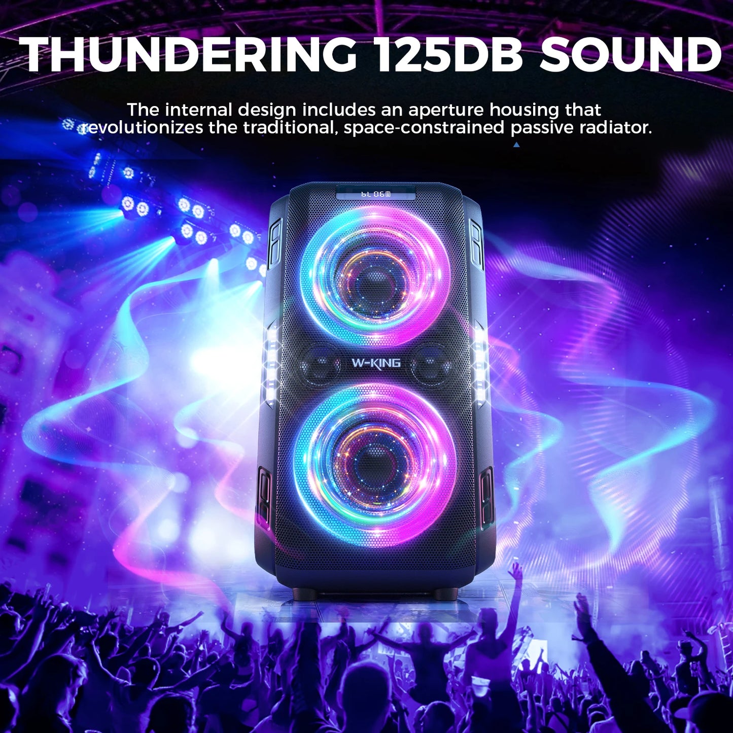 250W PEAK Large Bluetooth Speaker Massive 120dB/12