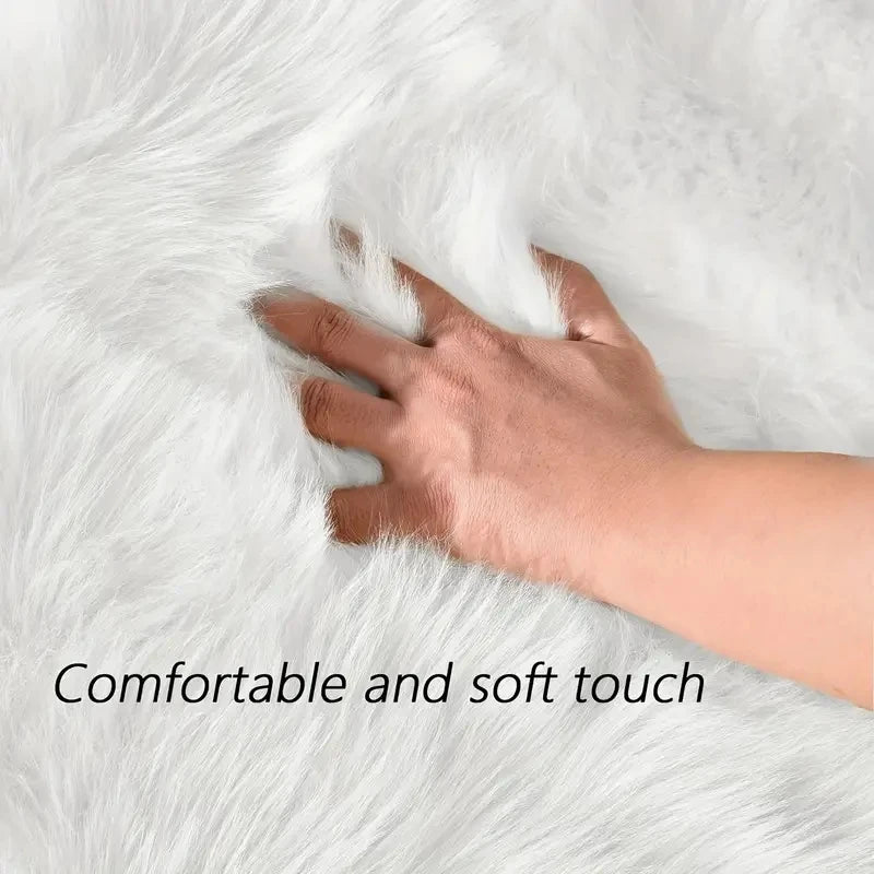 10x12 Fluffy Black Sheepskin Area Rug