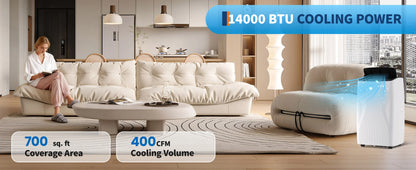 3-in-1 Portable 14,000 BTU Portable Air Conditioner