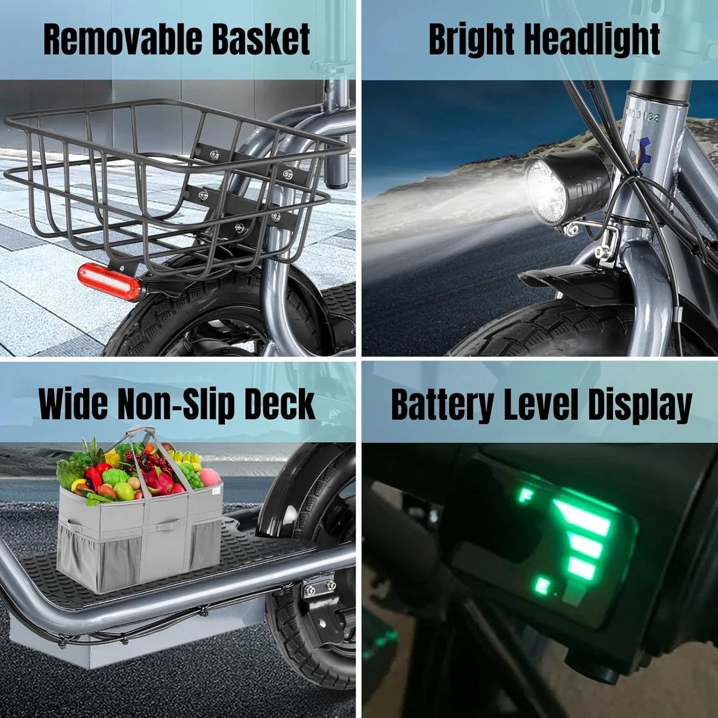 Peak 560W Electric Scooter Adults, 15Miles Range