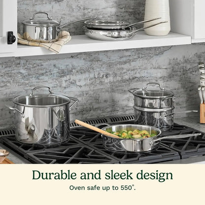 11-Piece Stainless Steel Cookware Set