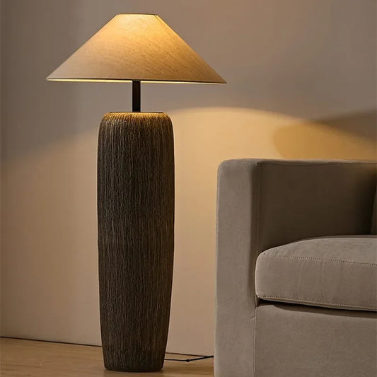 Ceramic Lamp Wabi Sabi Style Vintage Japanese Floor Lamp