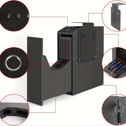 Biometric Slider Handgun Gun Safe for Nightstand, Desk, Bed Side